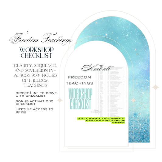 Checklist - Freedom Teachings Workshop 1998-2012